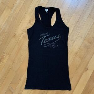 Original Texas Racerback Black Tank Top Small